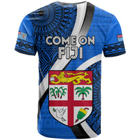 Fiji Rugby T Shirt World Cup 2023 Go Champions Fijian Tapa Blue Version LT14 - Polynesian Pride