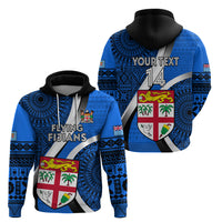Custom Fiji Rugby Hoodie World Cup 2023 Go Champions Fijian Tapa Blue Version LT14 - Polynesian Pride