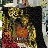 Papua New Guinea 50th Independence Anniversary Quilt Independen Stet bilong Papua Niu Gini LT14 Black - Polynesian Pride