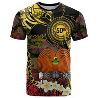 Papua New Guinea 50th Independence Anniversary T Shirt Independen Stet bilong Papua Niu Gini LT14 Black - Polynesian Pride