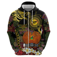 Papua New Guinea 50th Independence Anniversary Zip Hoodie Independen Stet bilong Papua Niu Gini LT14 - Polynesian Pride