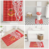 Personalised Kolisi Tonga Bathroom Set Mate Maa Tonga Ngatu Pattern - Polynesian Pride