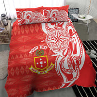 Personalised Kolisi Tonga Bedding Set Mate Maa Tonga Ngatu Pattern - Polynesian Pride