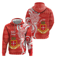 Personalised Kolisi Tonga Hoodie Mate Maa Tonga Ngatu Pattern - Polynesian Pride