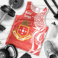 Personalised Kolisi Tonga Men Tank Top Mate Maa Tonga Ngatu Pattern - Polynesian Pride