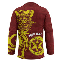 Personalised Tonga High School Hockey Jersey THS Tongan Ngatu Pattern - Polynesian Pride