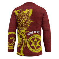 Personalised Tonga High School Hockey Jersey THS Tongan Ngatu Pattern - Polynesian Pride