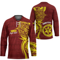 Personalised Tonga High School Hockey Jersey THS Tongan Ngatu Pattern - Polynesian Pride