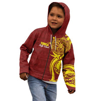 Personalised Tonga High School Kid Hoodie THS Tongan Ngatu Pattern - Polynesian Pride