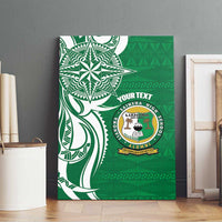 Personalised Liahona - Saineha High School Canvas Wall Art Tongan Ngatu Pattern - Polynesian Pride