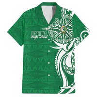 Personalised Liahona - Saineha High School Family Matching Short Sleeve Bodycon Dress and Hawaiian Shirt Tongan Ngatu Pattern - Polynesian Pride