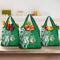 Personalised Liahona - Saineha High School Grocery Bag Tongan Ngatu Pattern - Polynesian Pride