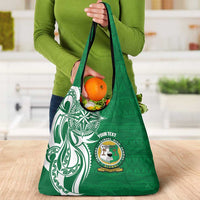 Personalised Liahona - Saineha High School Grocery Bag Tongan Ngatu Pattern - Polynesian Pride