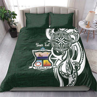 Personalised Tonga Takuilau College Bedding Set Est 1975 Tongan Ngatu Pattern - Polynesian Pride