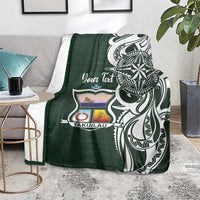 Personalised Tonga Takuilau College Blanket Est 1975 Tongan Ngatu Pattern - Polynesian Pride