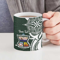 Personalised Tonga Takuilau College Ceramic Mug Est 1975 Tongan Ngatu Pattern - Polynesian Pride