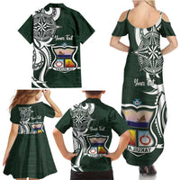 Personalised Tonga Takuilau College Family Matching Summer Maxi Dress and Hawaiian Shirt Est 1975 Tongan Ngatu Pattern - Polynesian Pride
