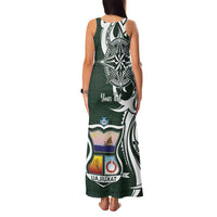 Personalised Tonga Takuilau College Family Matching Tank Maxi Dress and Hawaiian Shirt Est 1975 Tongan Ngatu Pattern - Polynesian Pride