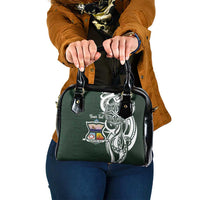 Personalised Tonga Takuilau College Shoulder Handbag Est 1975 Tongan Ngatu Pattern - Polynesian Pride