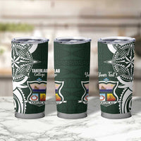 Personalised Tonga Takuilau College Tumbler Cup Est 1975 Tongan Ngatu Pattern - Polynesian Pride