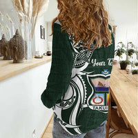 Personalised Tonga Takuilau College Women Casual Shirt Est 1975 Tongan Ngatu Pattern - Polynesian Pride