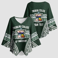 Personalised Tonga Takuilau College Kimono Sleeve Blouse 50th Anniversary Ngatu Kupesi - Polynesian Pride