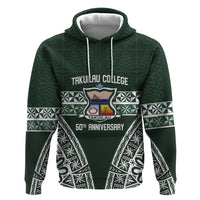 Personalised Tonga Takuilau College Zip Hoodie 50th Anniversary Ngatu Kupesi - Polynesian Pride