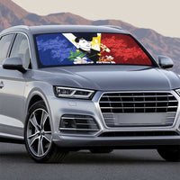 Philippines Rizal Day Auto Sun Shade Filipino Sampaguita Grunge Style - Polynesian Pride