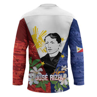 Philippines Rizal Day Hockey Jersey Filipino Sampaguita Grunge Style - Polynesian Pride