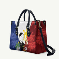 Philippines Rizal Day Leather Bag Filipino Sampaguita Grunge Style - Polynesian Pride