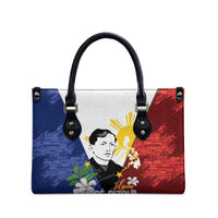 Philippines Rizal Day Leather Bag Filipino Sampaguita Grunge Style - Polynesian Pride