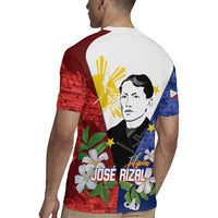 Philippines Rizal Day Rugby Jersey Filipino Sampaguita Grunge Style - Polynesian Pride