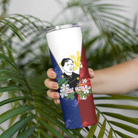 Philippines Rizal Day Skinny Tumbler Filipino Sampaguita Grunge Style - Polynesian Pride