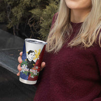 Philippines Rizal Day Tumbler Cup Filipino Sampaguita Grunge Style - Polynesian Pride