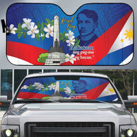 Philippines Rizal Day Auto Sun Shade Filipino Motto Stella Polynesian Pattern - Polynesian Pride