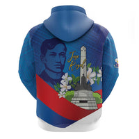 Philippines Rizal Day Zip Hoodie Filipino Motto Stella Polynesian Pattern - Polynesian Pride