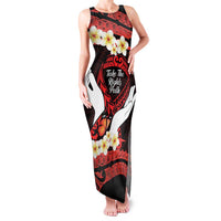 Polynesia AIDS Awareness Month Family Matching Tank Maxi Dress and Hawaiian Shirt Take The Rights Path Polynesian Pattern
