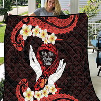 Polynesia AIDS Awareness Month Quilt Take The Rights Path Polynesian Pattern