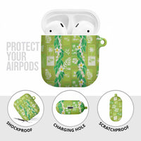 Aloha Hawaii Tuberose Lei AirPods Case Tropical Vibes Green Color - Polynesian Pride
