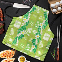 Aloha Hawaii Tuberose Lei Apron Tropical Vibes Green Color - Polynesian Pride