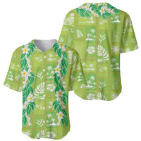 Aloha Hawaii Tuberose Lei Baseball Jersey Tropical Vibes Green Color LT14 - Polynesian Pride
