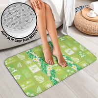 Aloha Hawaii Tuberose Lei Bathroom Set Tropical Vibes Green Color - Polynesian Pride