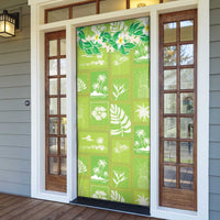 Aloha Hawaii Tuberose Lei Door Cover Tropical Vibes Green Color - Polynesian Pride