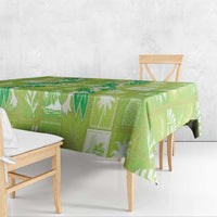 Aloha Hawaii Tuberose Lei Tablecloth Tropical Vibes Green Color - Polynesian Pride