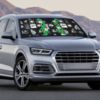 Aloha Hawaii Tuberose Lei Auto Sun Shade Tropical Vibes Black Color - Polynesian Pride