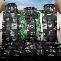 Aloha Hawaii Tuberose Lei Back Car Seat Cover Tropical Vibes Black Color - Polynesian Pride