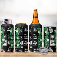 Aloha Hawaii Tuberose Lei 4 in 1 Can Cooler Tumbler Tropical Vibes Black Color - Polynesian Pride