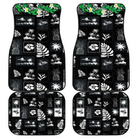 Aloha Hawaii Tuberose Lei Car Mats Tropical Vibes Black Color - Polynesian Pride
