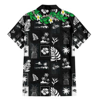 Aloha Hawaii Tuberose Lei Family Matching Mermaid Dress and Hawaiian Shirt Tropical Vibes Black Color LT14 - Polynesian Pride