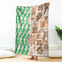 Aloha Hawaii Palaka Tuberose Lei Blanket Hawaiian Quilt Seamless Style - Polynesian Pride